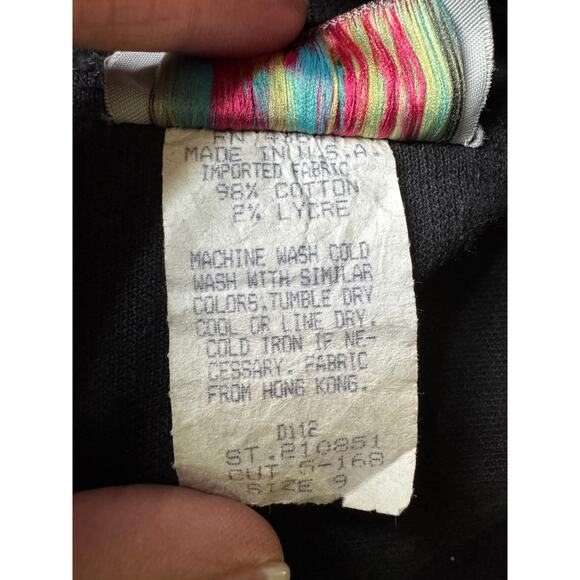 Vintage 80's Kayo of California Black high waisted denim skirt size medoim - Picture 10 of 10